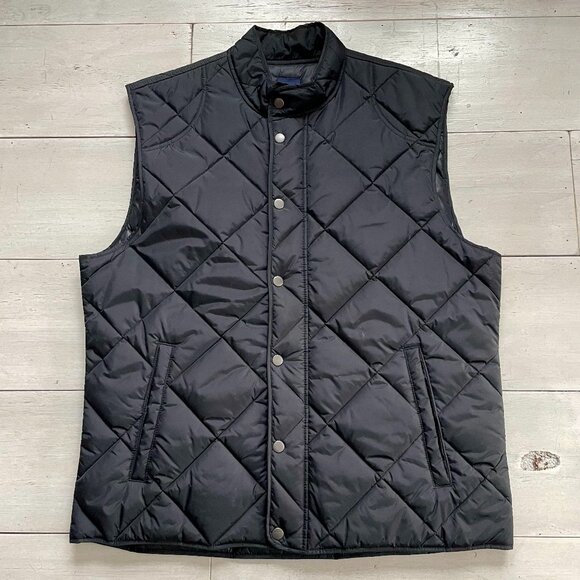 GAP Other - Gap Men's Black Quilted Snap & Zipper Front Vest Size XXL Layer Grandpacore